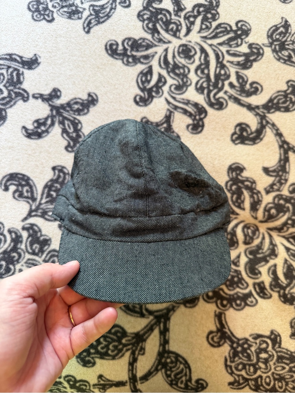 Dark Gray Casual Cotton Cap